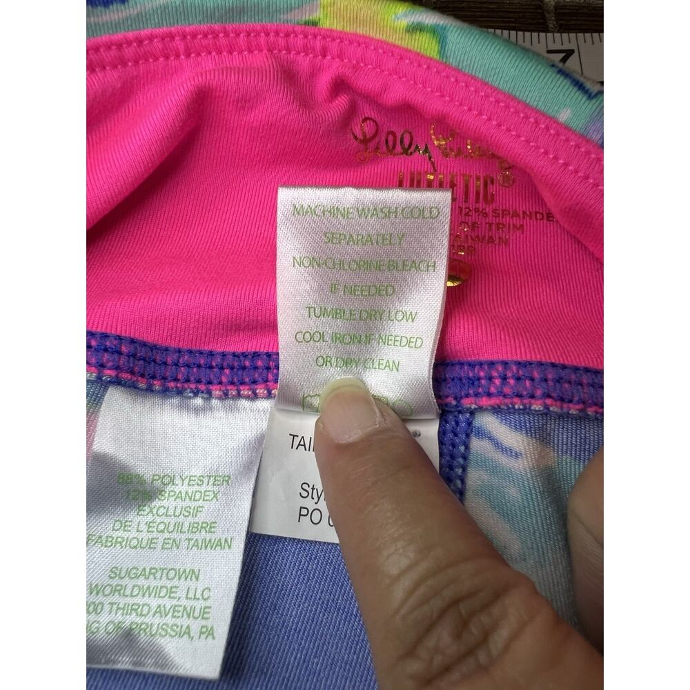 Lilly Pulitzer Leaf Print Pattern Women’s Leggings Size Medium EUC Gym Jogging - Picture 10 of 10